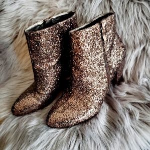 Gold Glitter Boots